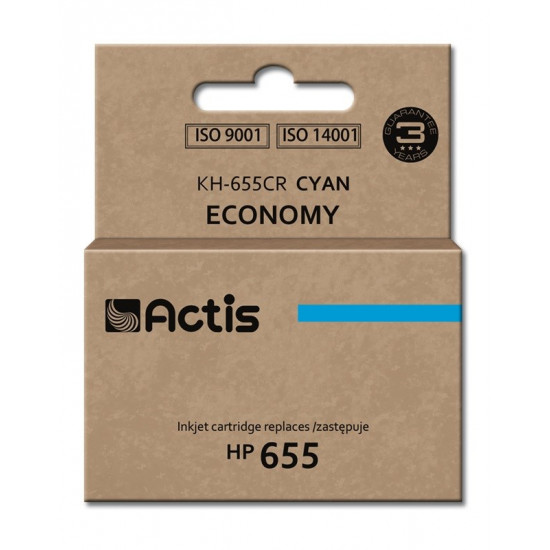 Actis KH-655CR ink (replacement for HP 655 CZ110AE Standard 12 ml cyan)