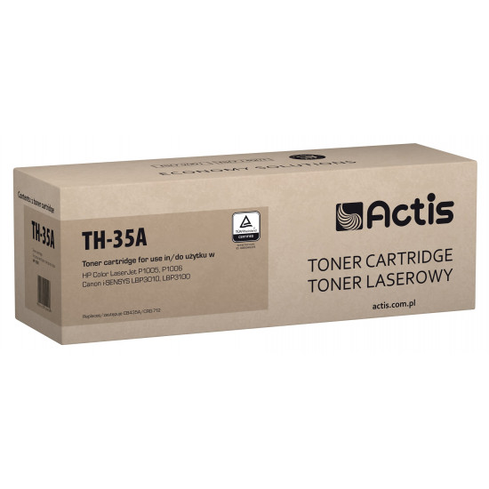 Actis TH-35A toner (replacement for HP 35A CB435A, Canon CRG-712 Standard 1500 pages black)