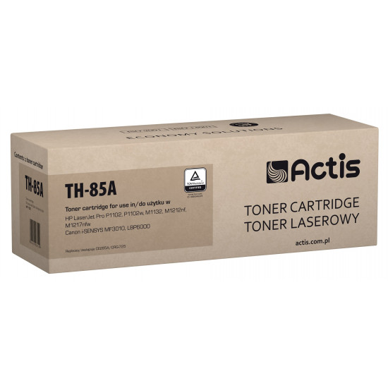 Actis TH-85A toner (replacement for HP 85A CE285A, Canon CRG-7225 Standard 1600 pages black)