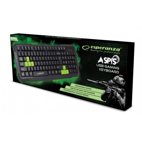 Esperanza EGK102G keyboard USB Black