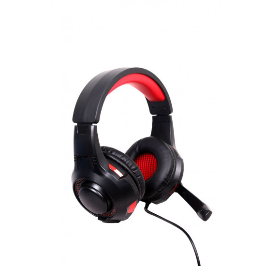 Gembird GHS-U-5.1-01 headphones/headset Wired Head-band Gaming Black, Red