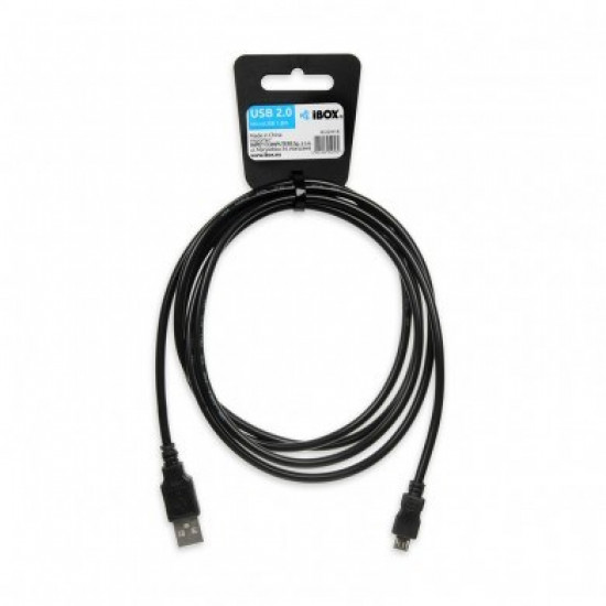 iBox IKU2M18 USB cable 1.8 m USB 2.0 USB A Micro-USB B Black