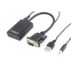 Gembird A-VGA-HDMI-01 video cable adapter 0.15 m HDMI Type A (Standard) VGA (D-Sub) Black