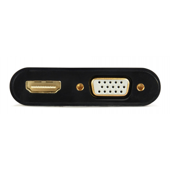 Gembird A-VGA-HDMI-02 video cable adapter 0.15 m HDMI + VGA (D-Sub) VGA (D-Sub) Black