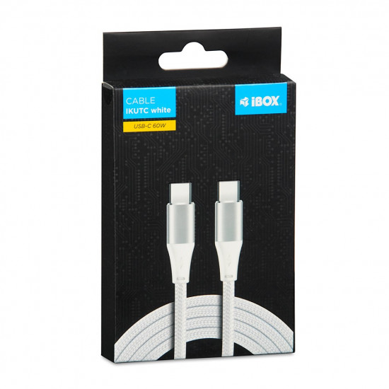 iBOX IKUTC USB-C cable 60W 1m White