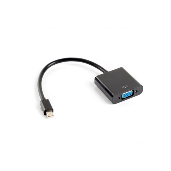 Lanberg AD-0006-BK video cable adapter 0.2 m VGA (D-Sub) Mini DisplayPort Black