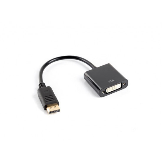 Lanberg AD-0007-BK video cable adapter 0.1 m DisplayPort DVI-D Black