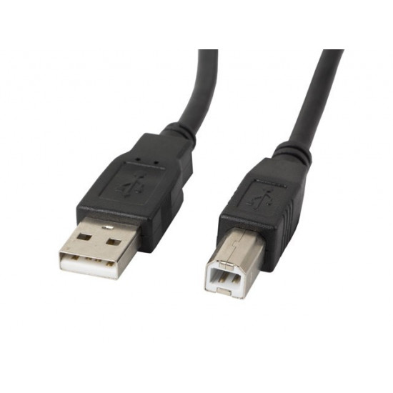 Lanberg CA-USBA-10CC-0050-BK USB cable 5 m USB 2.0 USB B Black