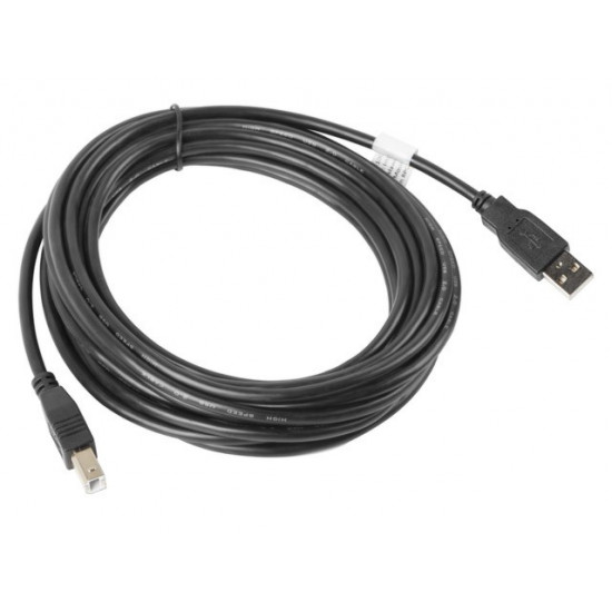 Lanberg CA-USBA-10CC-0050-BK USB cable 5 m USB 2.0 USB B Black