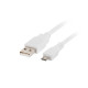 Lanberg CA-USBM-10CC-0018-W USB cable 1.8 m USB 2.0 Micro-USB B USB A White