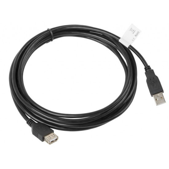 Lanberg CA-USBE-10CC-0030-BK USB cable 3 m USB 2.0 USB A Black