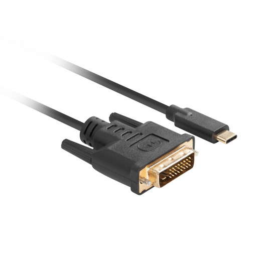 Lanberg CA-CMDV-10CU-0018-BK video cable adapter 1.8 m USB Type-C DVI-D Black