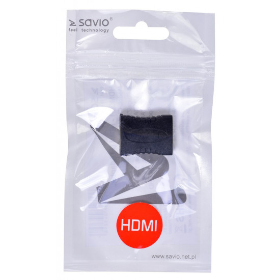 SAVIO HDMI (F) HDMI (F) Adapter, straight, barrel CL-111 Black