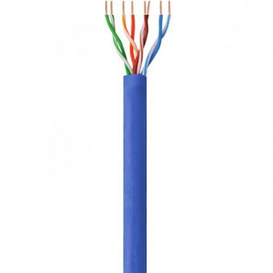 Installation cable twisted pair UTP Cat6 4x2 wire CCA 305m blue