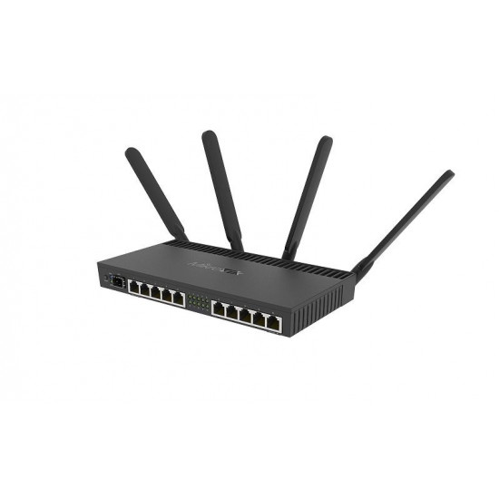 Mikrotik RB4011iGS+5HacQ2HnD-IN wireless router Gigabit Ethernet Dual-band (2.4 GHz / 5 GHz) Black