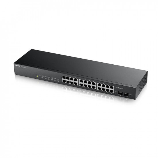 ZYXEL GS1900-24, 24-PORT GBE L2 SMART SWITCH, RACKMOUNT, FANLESS, V2