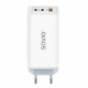 SAVIO LA-07 GaN 65W mains charger, USB, QC4.0+, PD 3.0, White