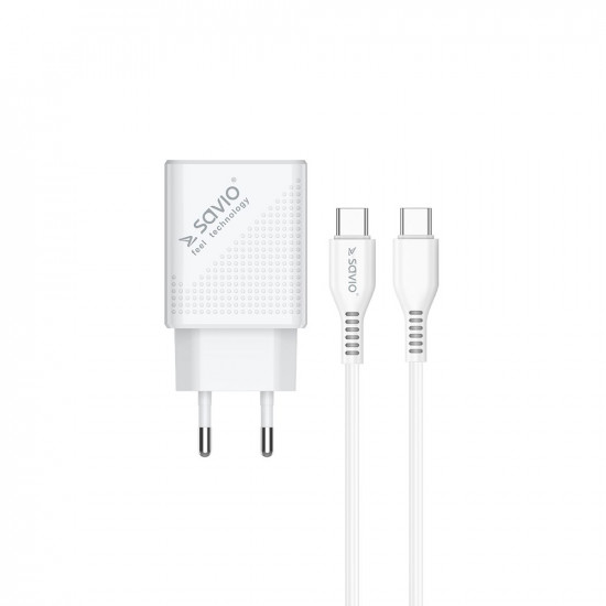 SAVIO LA-05 USB Type A & Type C Quick Charge Power Delivery 3.0 cable 1m Indoor