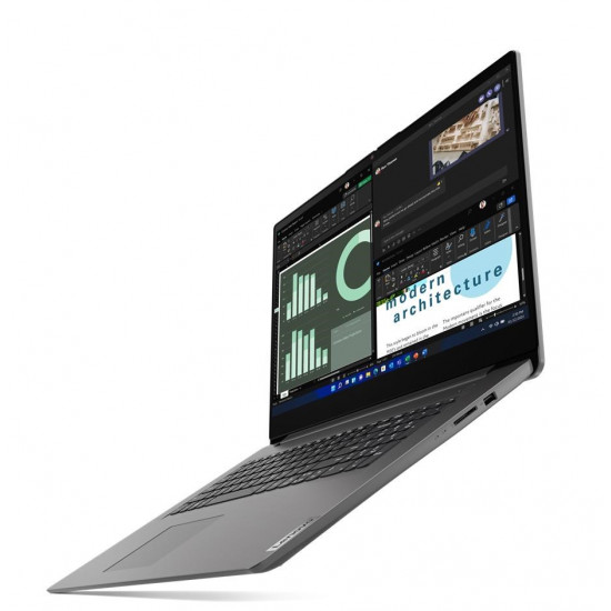 Lenovo V V17 Laptop 43.9 cm (17.3") Full HD Intel Core i5 i5-1335U 8 GB DDR4-SDRAM 512 GB SSD Wi-Fi 6 (802.11ax) Windows 11 Pro Grey