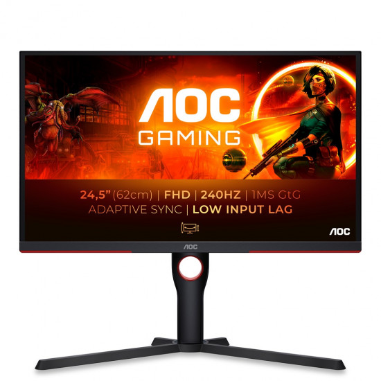 AOC G3 25G3ZM/BK computer monitor 62.2 cm (24.5") 1920 x 1080 pixels Full HD Black, Red