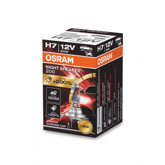 OSRAM NIGHT BREAKER 200 H7 CAR HALOGEN BULB 2 pc(s)