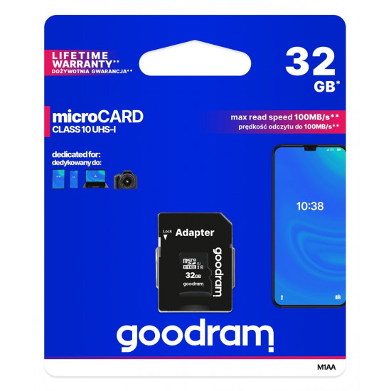 Memory card microSDHC 32GB CL10 + adapter