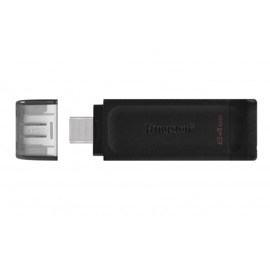 Kingston Technology DataTraveler 70 USB flash drive 64 GB USB Type-C 3.2 Gen 1 (3.1 Gen 1) Black