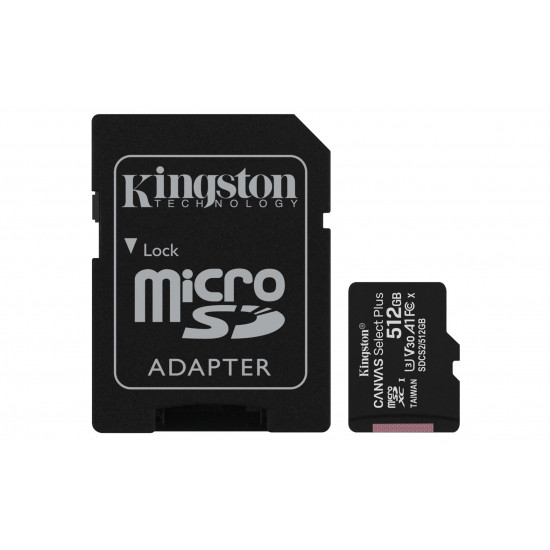 Kingston Technology Canvas Select Plus 512 GB SDXC UHS-I Class 10