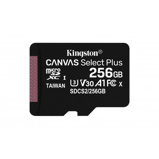 Kingston Technology Canvas Select Plus 256 GB MicroSDXC UHS-I Class 10