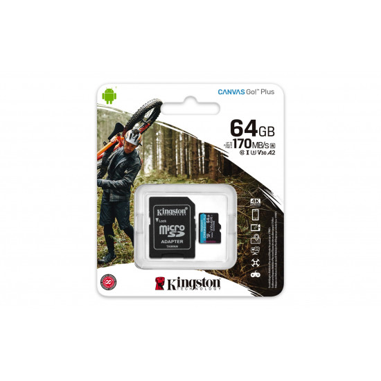 Kingston Technology Canvas Go! Plus 64 GB MicroSD UHS-I Class 10