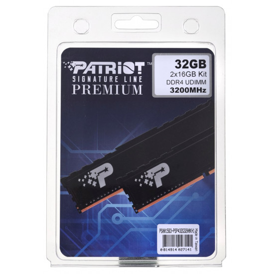 Patriot Memory Signature Premium PSP432G3200KH1 memory module 32 GB 2 x 16 GB DDR4 3200 MHz