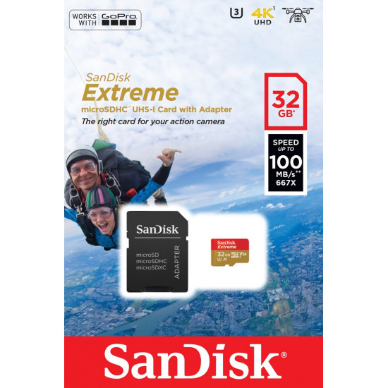 MEMORY MICRO SDHC 32GB UHS-I/W/A SDSQXAF-032G-GN6AA SANDISK