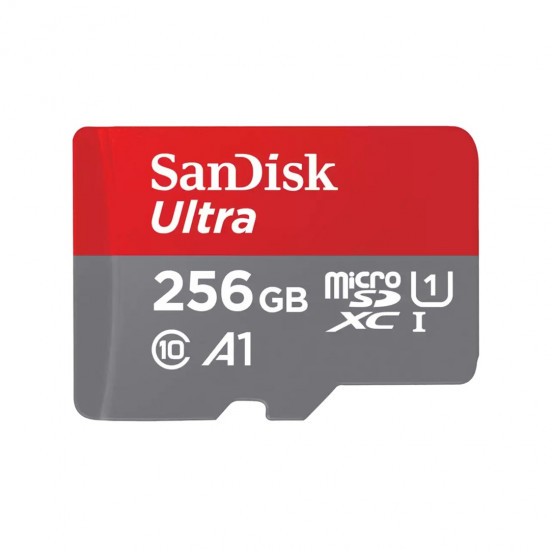 SanDisk Ultra microSDXC 256GB + SD Adapter 150MB/s A1 Class 10 UHS-I, EAN: 619659200565