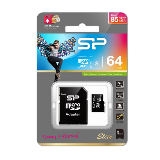 Silicon Power Ellite 64 GB MicroSDXC UHS-I Class 10