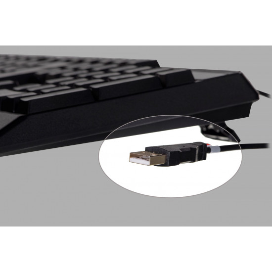 Activejet wired keyboard K-3255 black USB