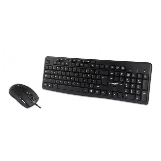 Esperanza EK137 set - USB keyboard + mouse Black