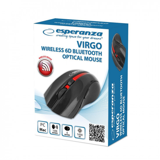 Esperanza EM129R Wireless Bluetooth 6D Mouse, black