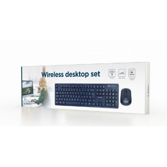 Gembird KBS-WCH-03 keyboard Mouse included RF Wireless + USB QWERTY English Black