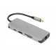 iBox IUH3RJ4K notebook dock/port replicator USB 3.2 Gen 1 (3.1 Gen 1) Type-C Power Delivery 100W Silver