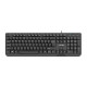 NATEC KEYBOARD TROUT SLIM USB, US LAYOUT, BLACK