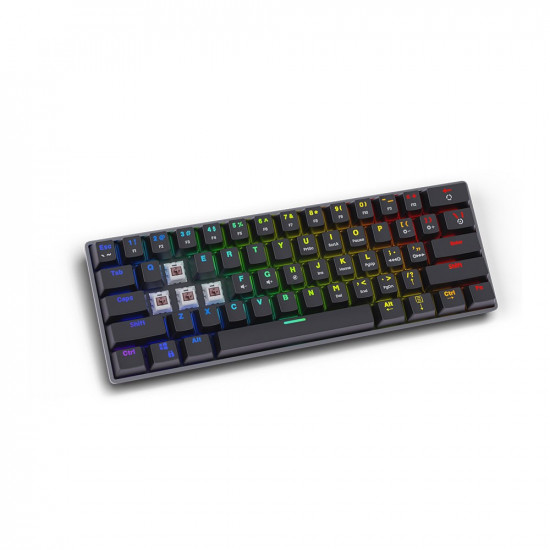 SAVIO Mechanical Keyboard BLACKOUT Brown (Outemu Brown), black