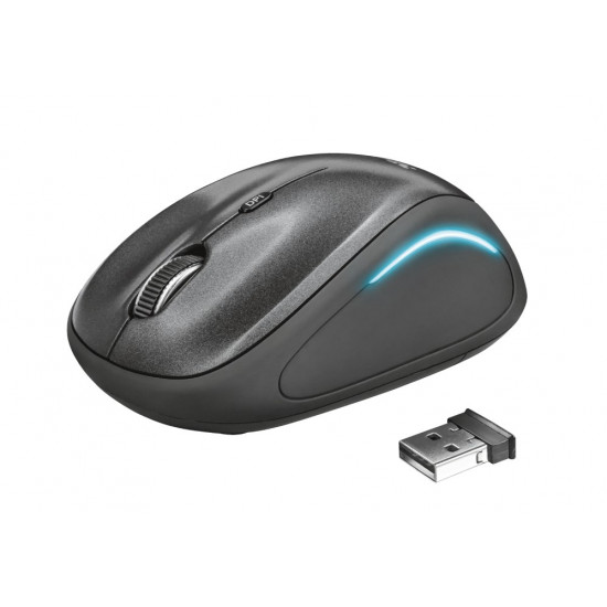 Trust Yvi FX mouse Ambidextrous RF Wireless Optical 1600 DPI