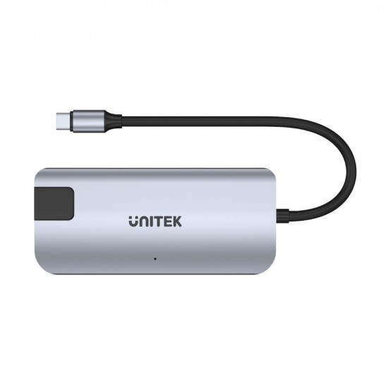 UNITEK uHUB P5+ USB 2.0 Type-C Black, Grey