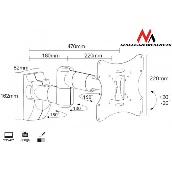 MC-503S LCD Bracket 