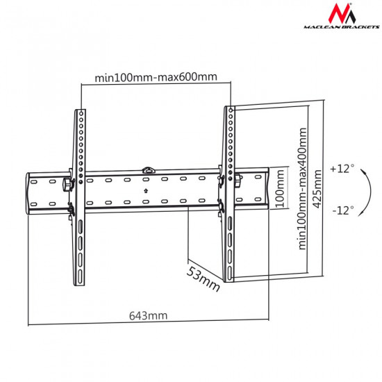 Adjustable Wall TV Bracket