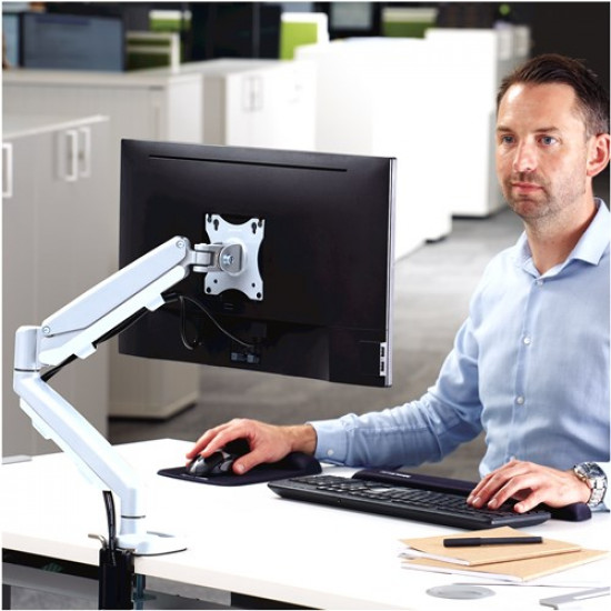 MONITOR ACC ARM SINGLE EPPA/WHITE 9683201 FELLOWES