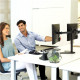 Fellowes Ergonomics freestanding arm for 2 monitors - horizontal Seasa - former Professional Series .