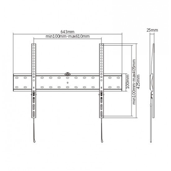 TV SET ACC WALL MOUNT 37-70