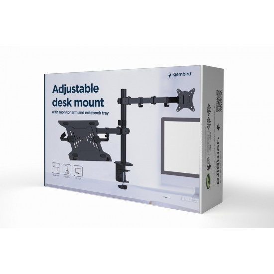 DISPLAY ACC MOUNTING ARM/NB TRAY MA-DA-03 GEMBIRD