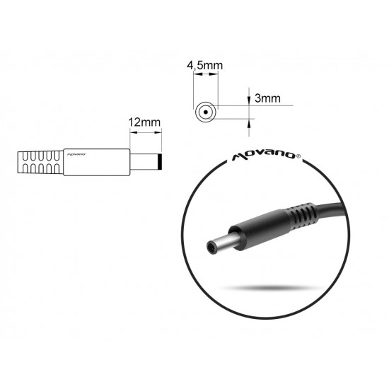 notebook charger mitsu 19.5v 4.62a (4.5x3.0 pin) - dell